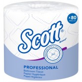 Scott Professional Standard Roll 2-Ply Toilet Paper 04460 - 550 Sheets per Roll, 80 Rolls per Case